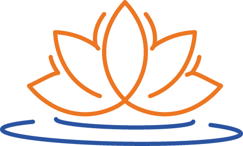 Icon of a lotus flower for stress reduction principle of My Nutrition Design's weight management and pregnancy nutrition programs