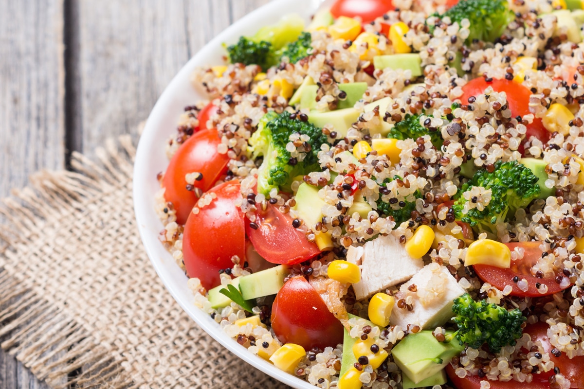 high fiber quinoa salad